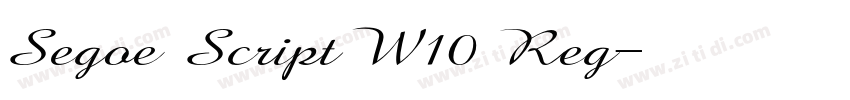 Segoe Script W10 Reg字体转换